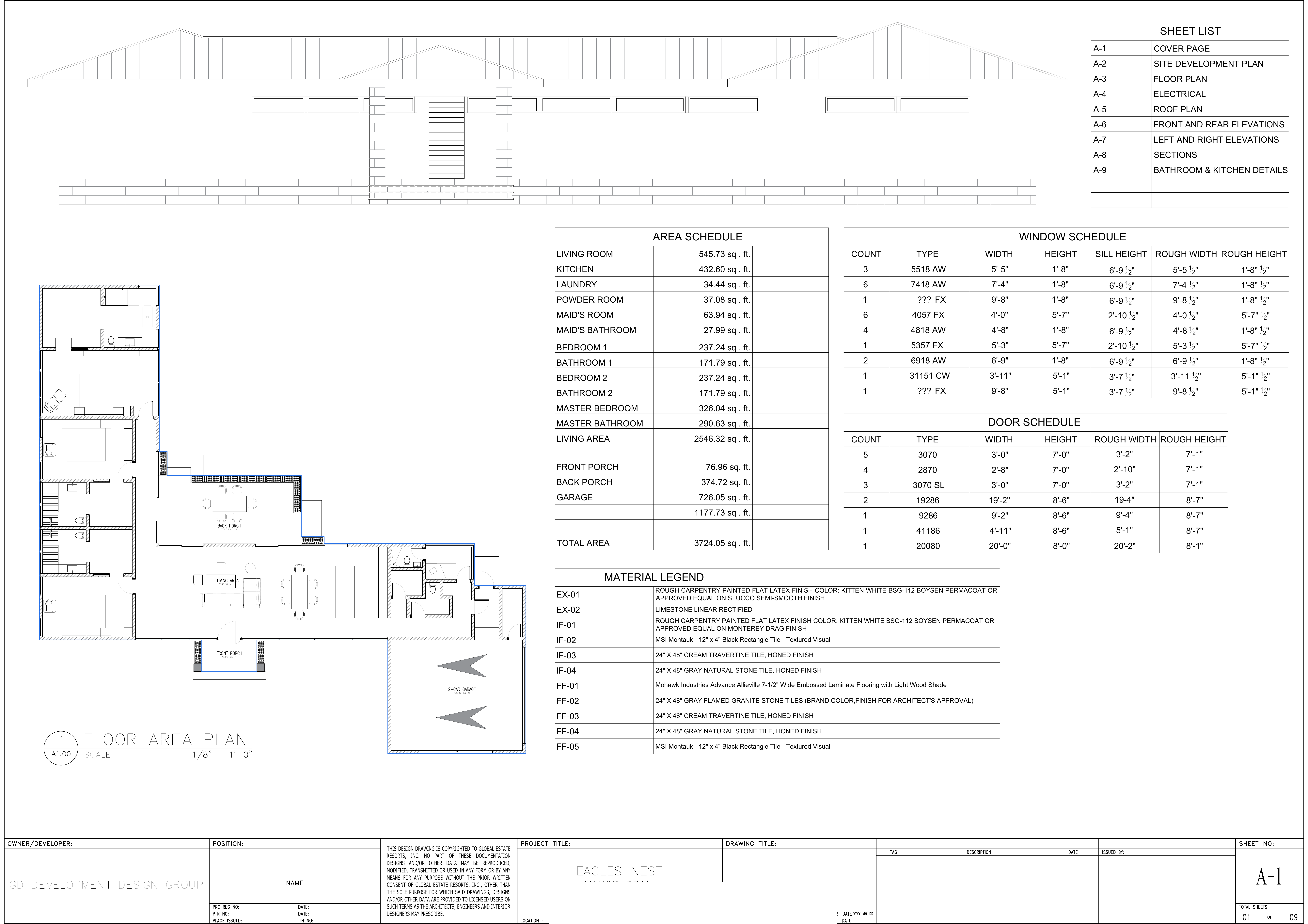 Canyon Ridge Estate — Plan Overview