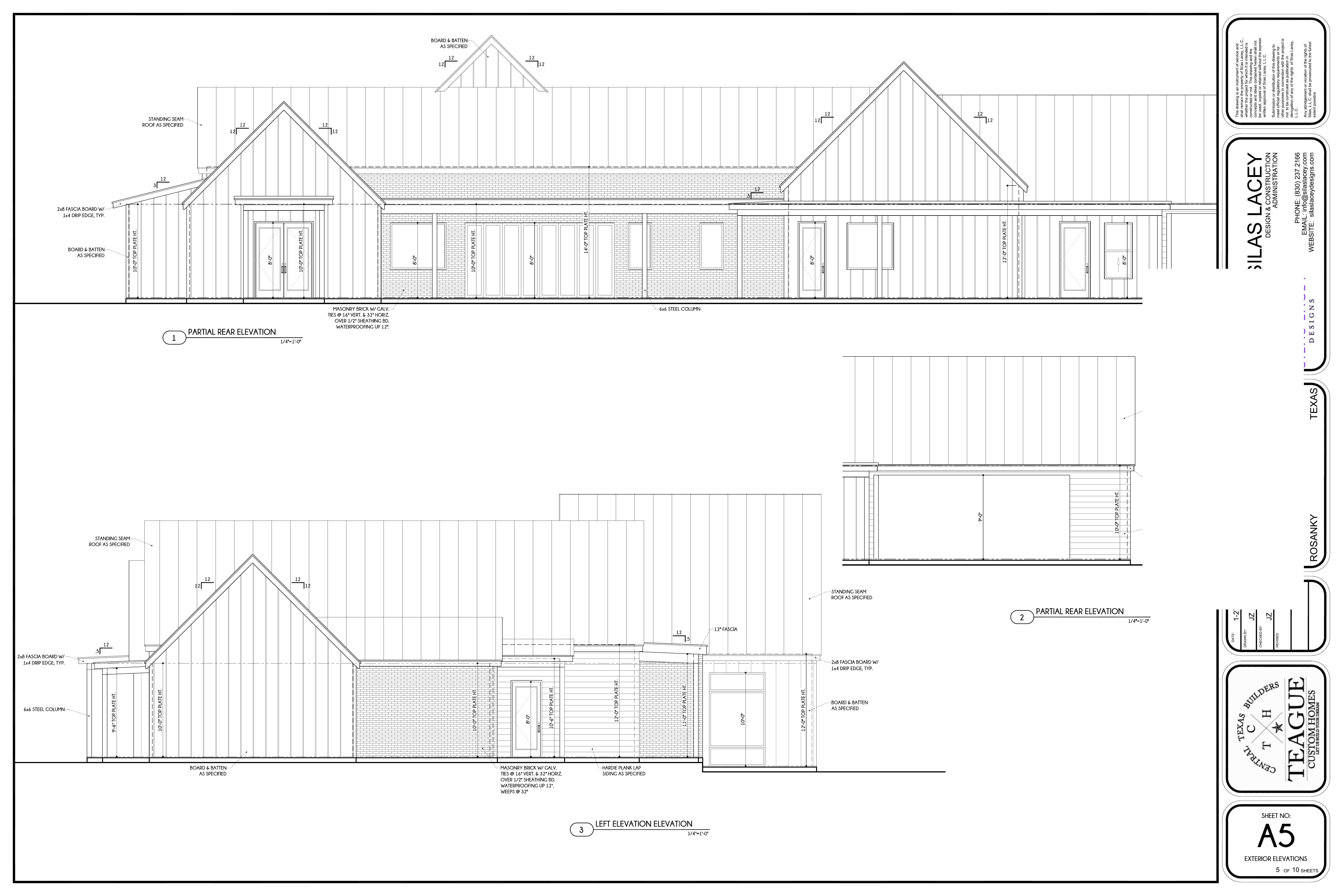 Private Residence — Elevation Drawing
